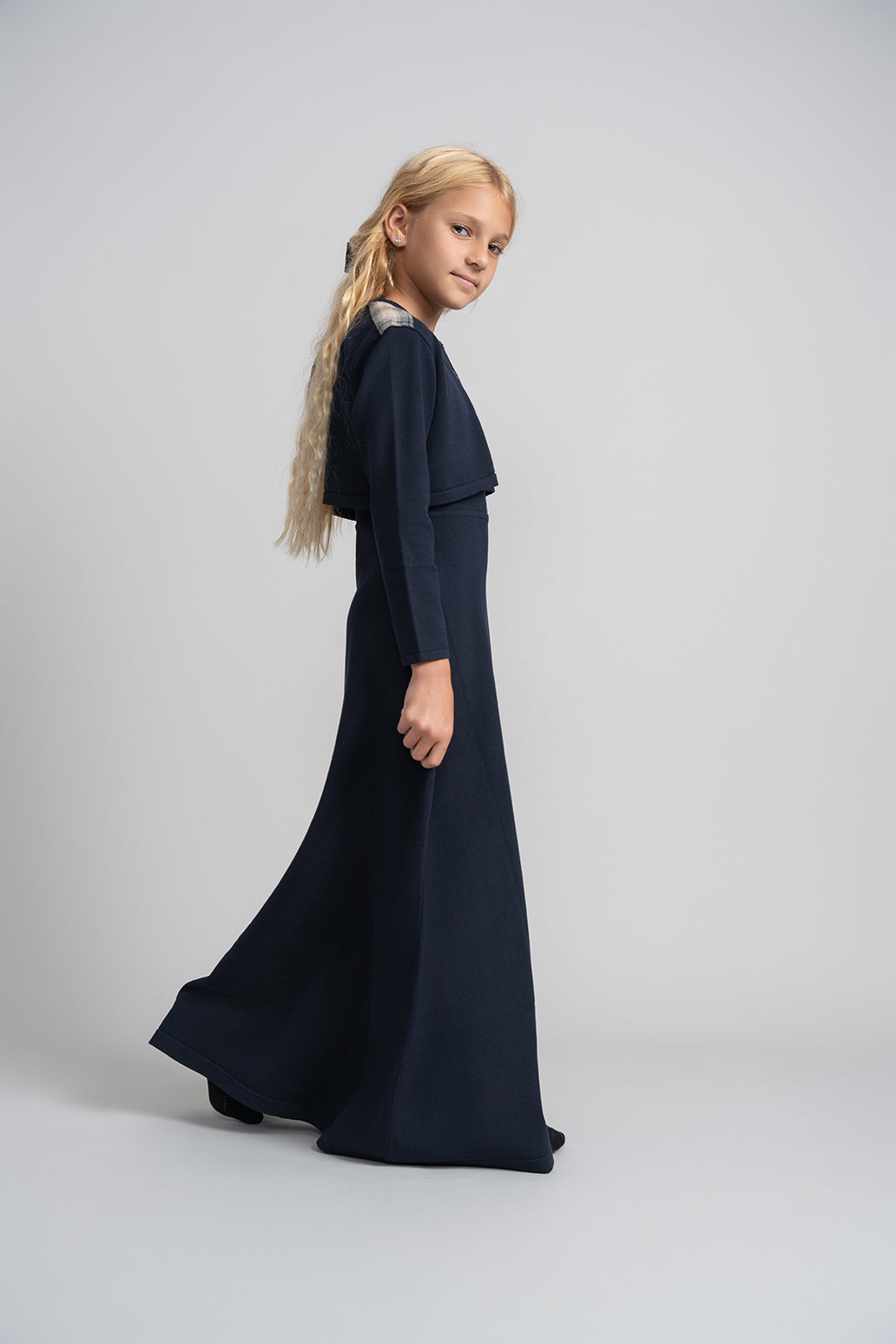 Sleeveless Knit Dress Navy