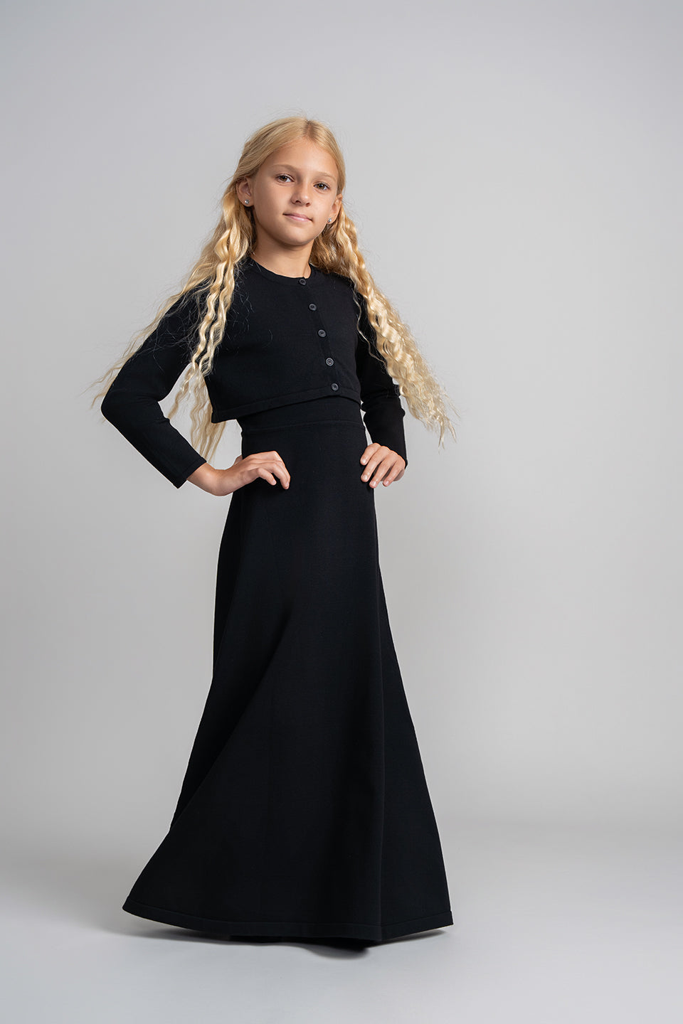 Sleeveless Knit Dress Black