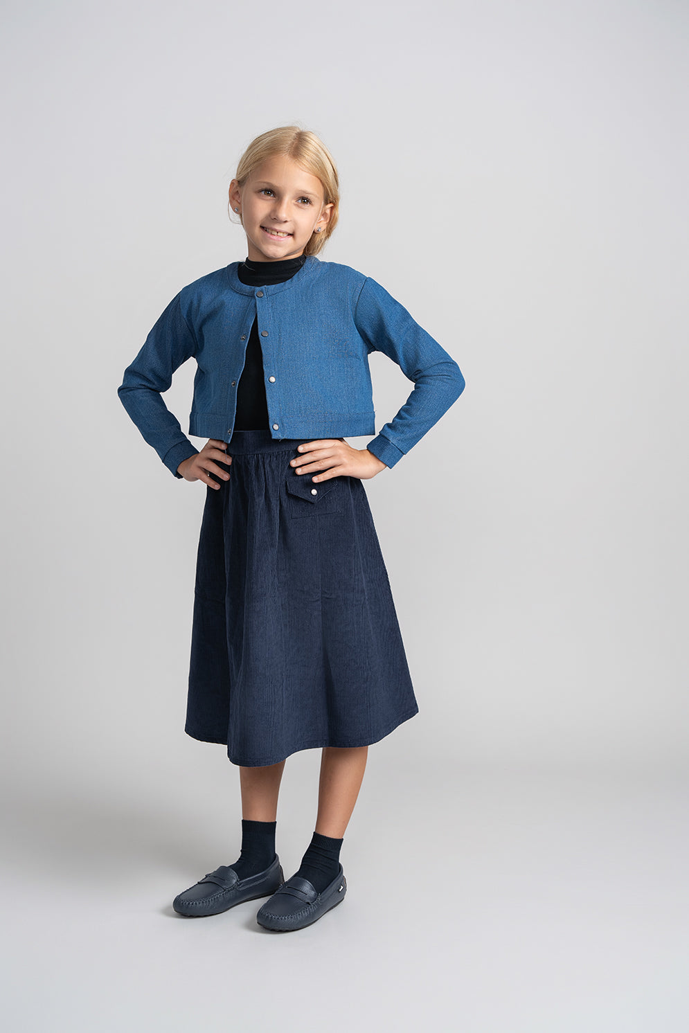 Corduroy Skirt Navy