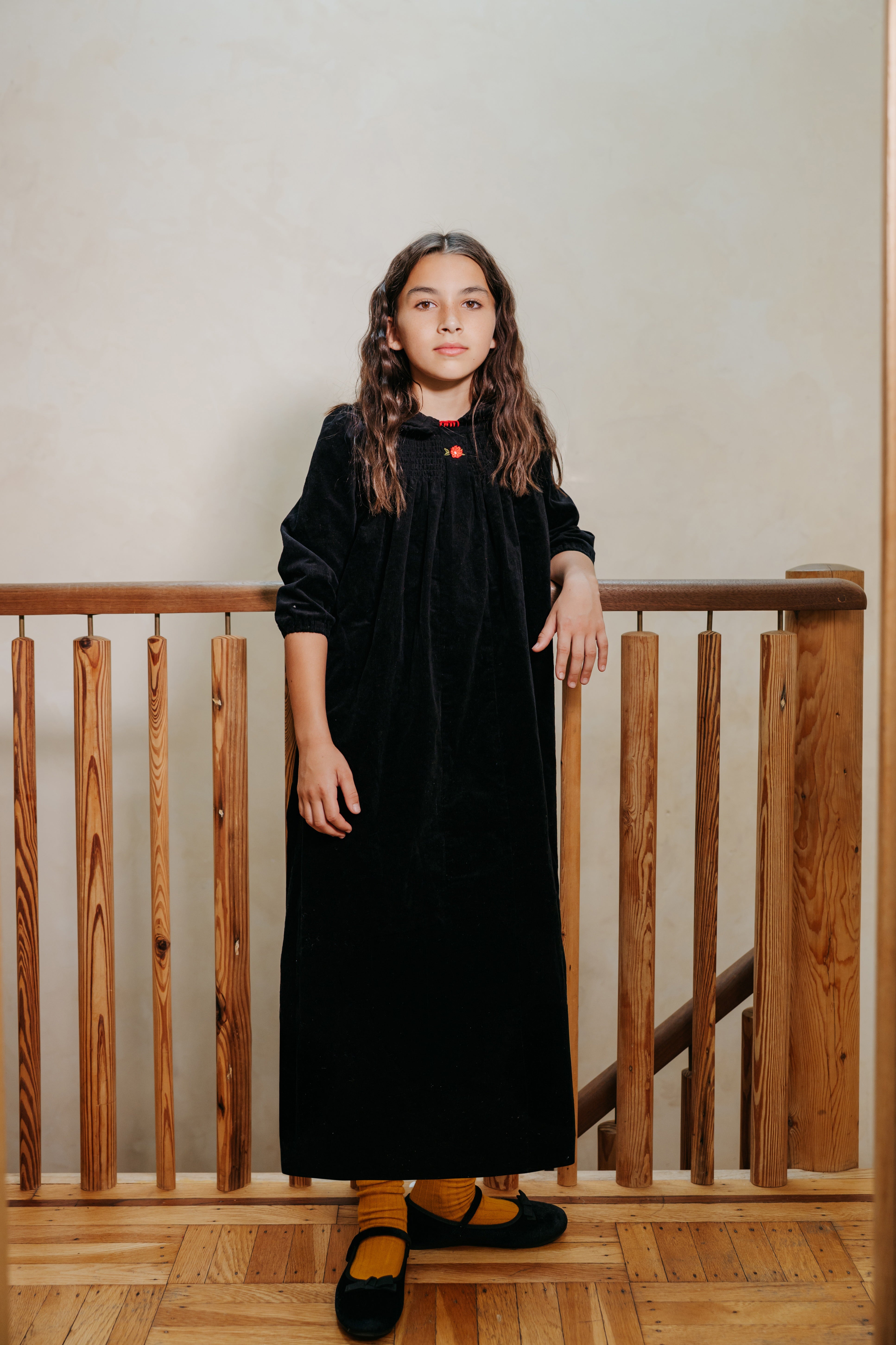 Smocked Corduroy Maxi