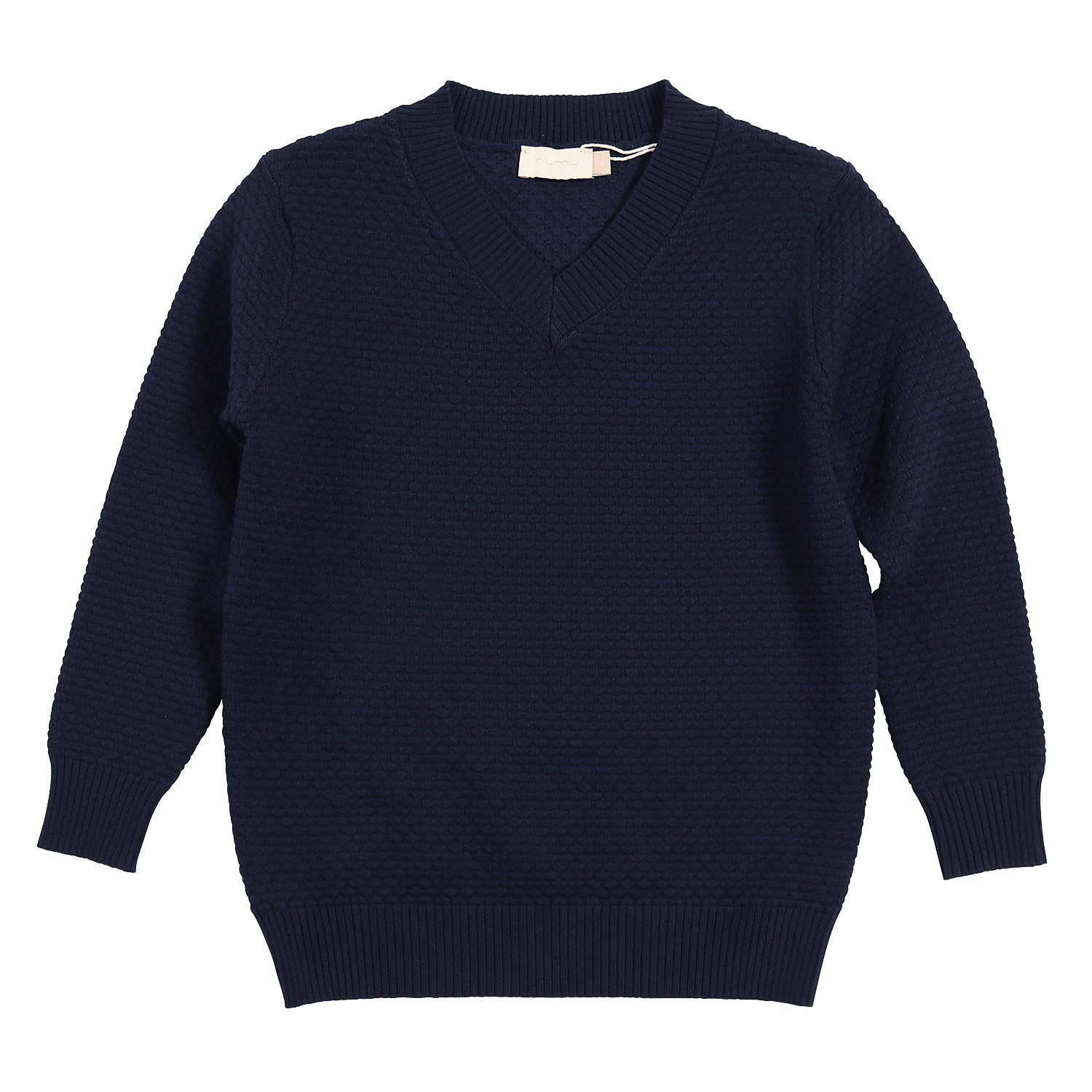 Knit V-Neck Sweater Navy