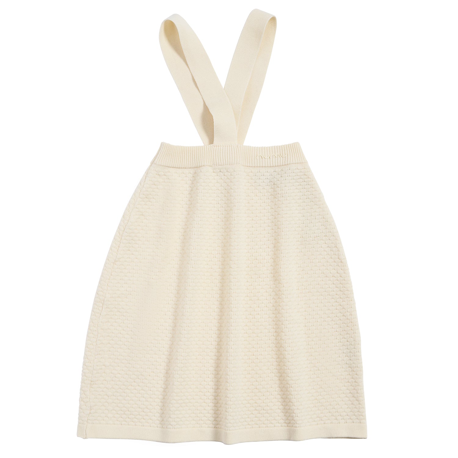 Knit Skirt With Straps Cream