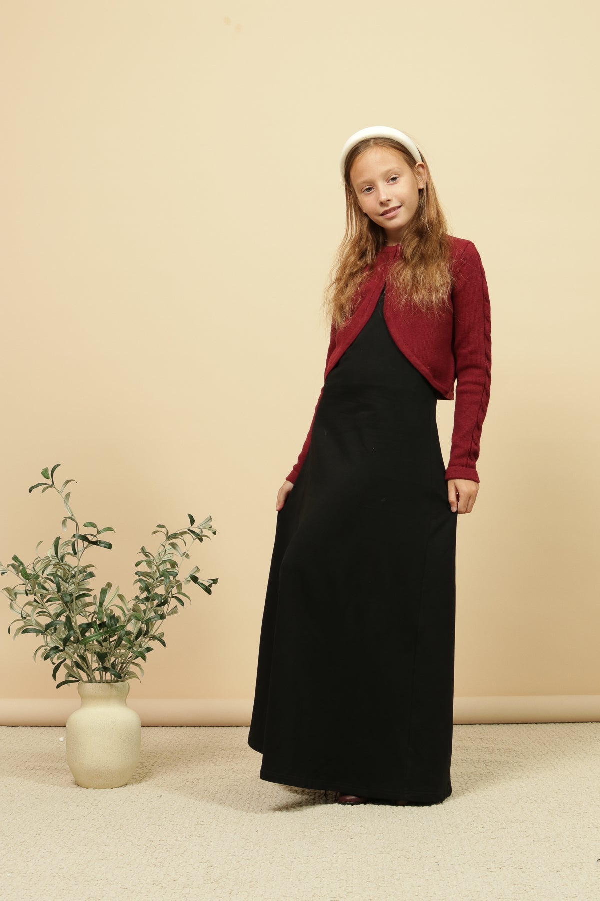 strapless open back dress NUMU KNIT MAXI DRESS WITH BACK BOW-cream