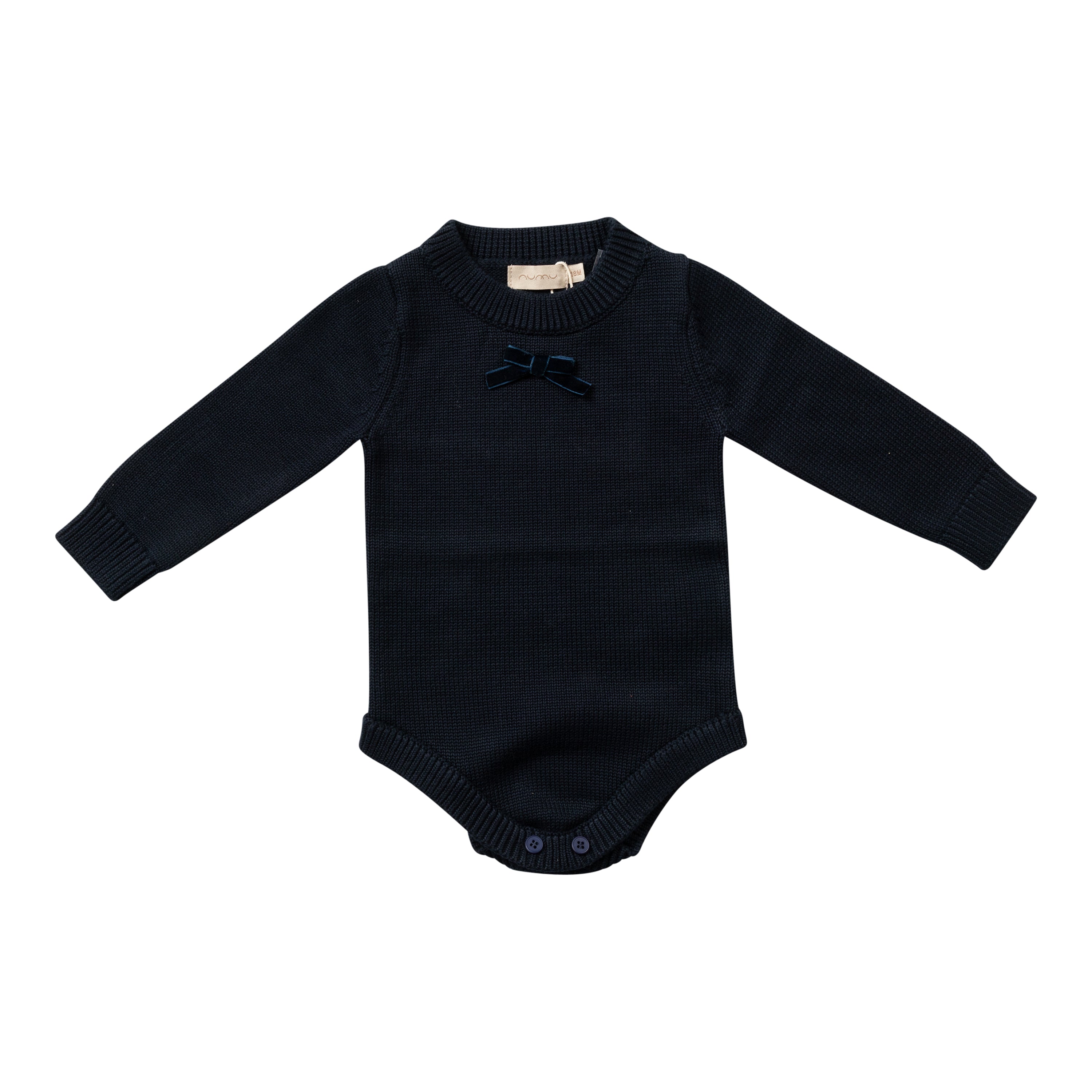 Velvet Bow Mockneck Onesie