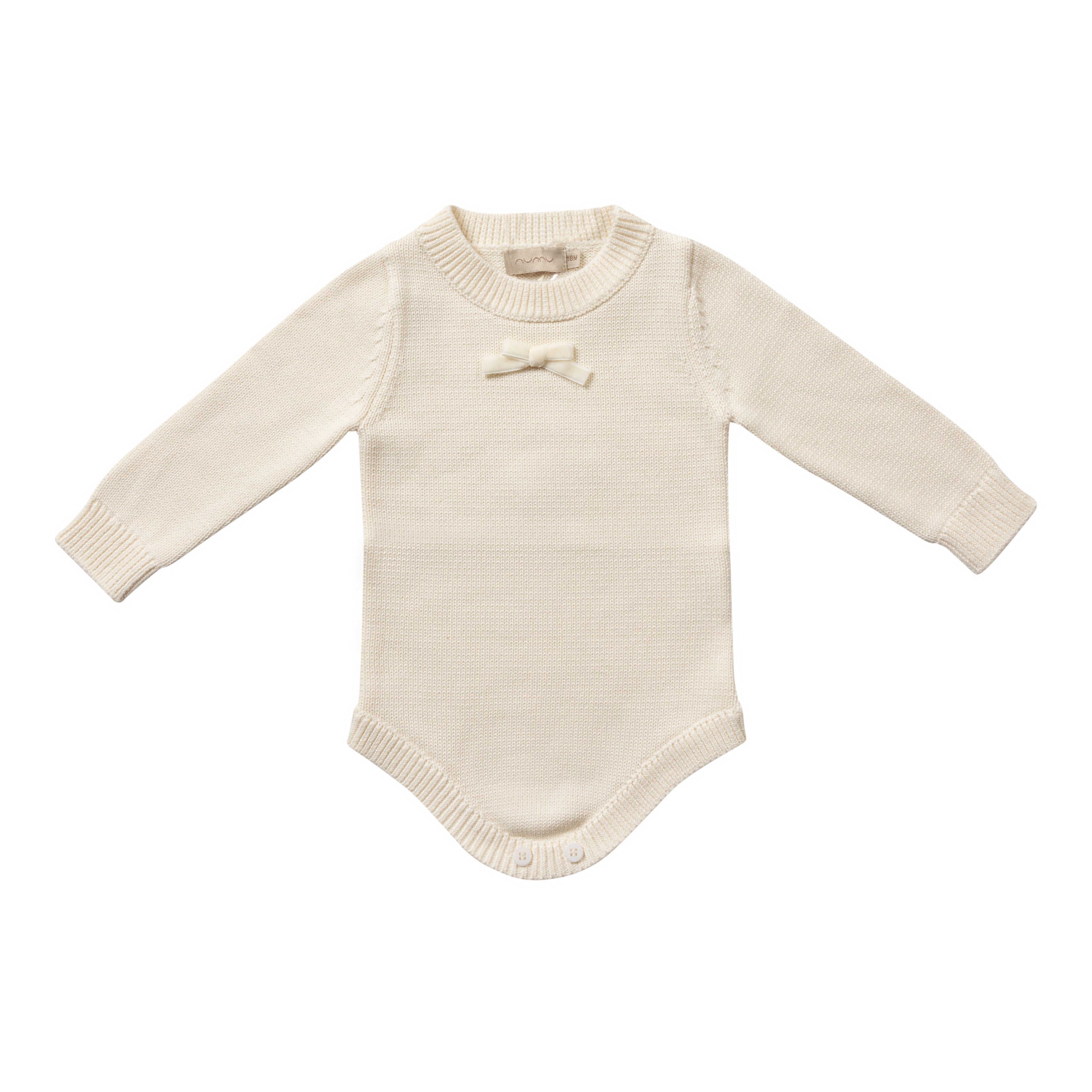 Velvet Bow Mockneck Onesie
