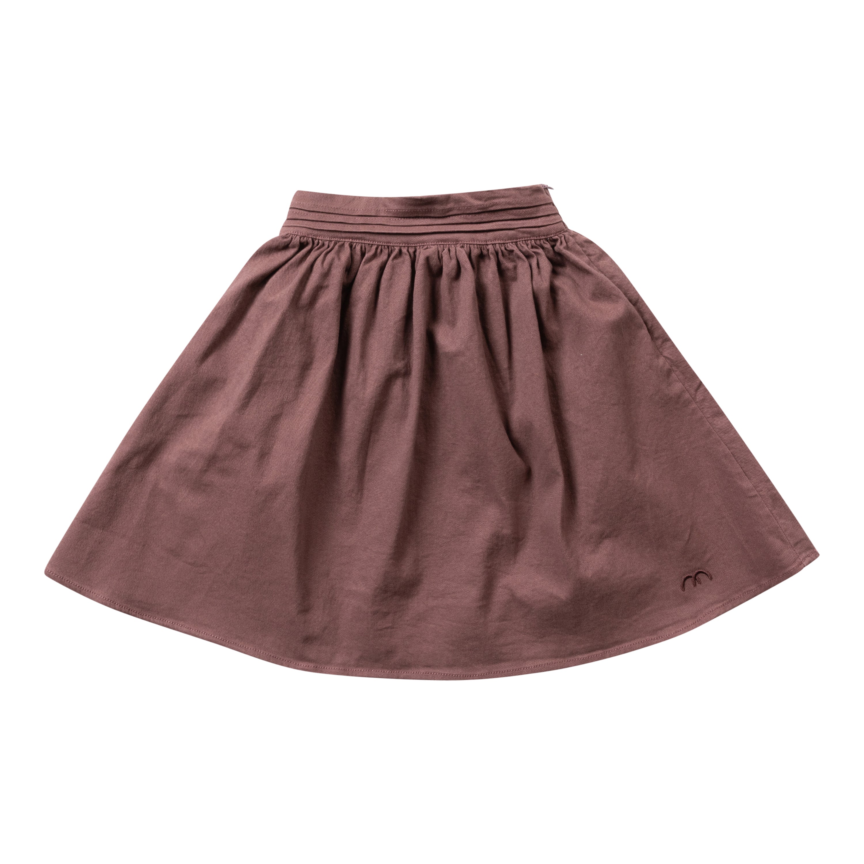 Pintuck Band Denim Skirt