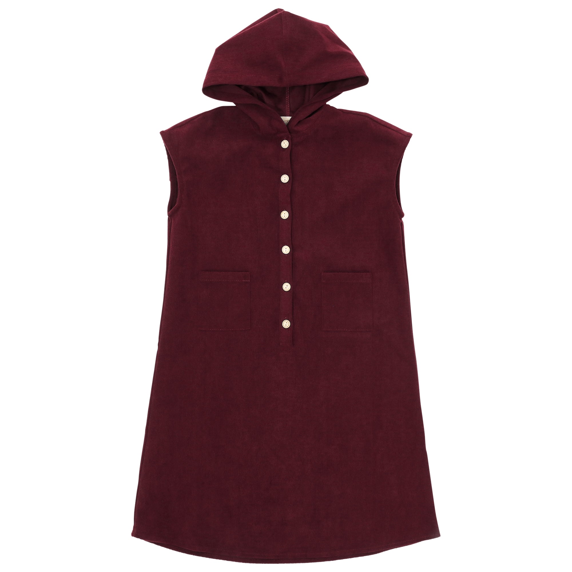 Kids Corduroy Hooded Dress