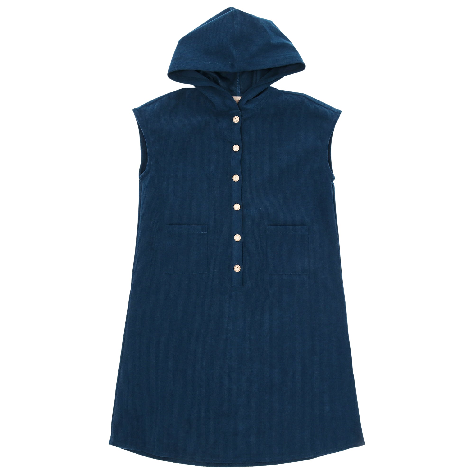 Kids Corduroy Hooded Dress
