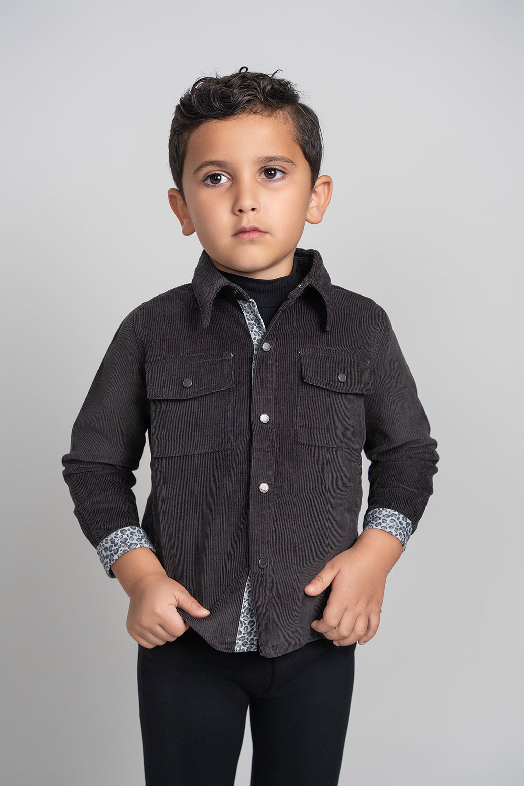 Corduroy Shirt Charcoal