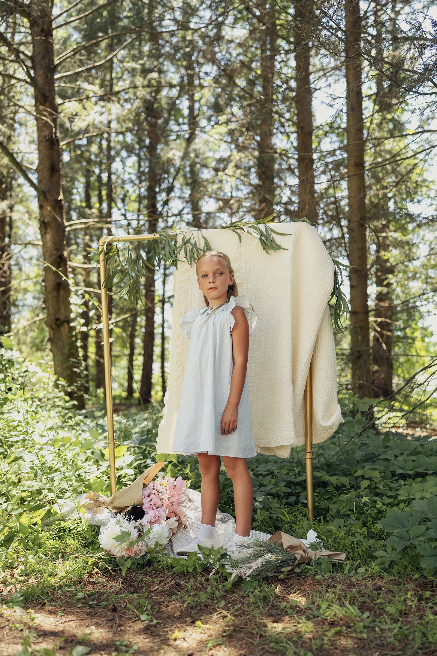 strapless open back dress STANDARD PLEATED HEM JUMPER  Kid To Kid Uniforms