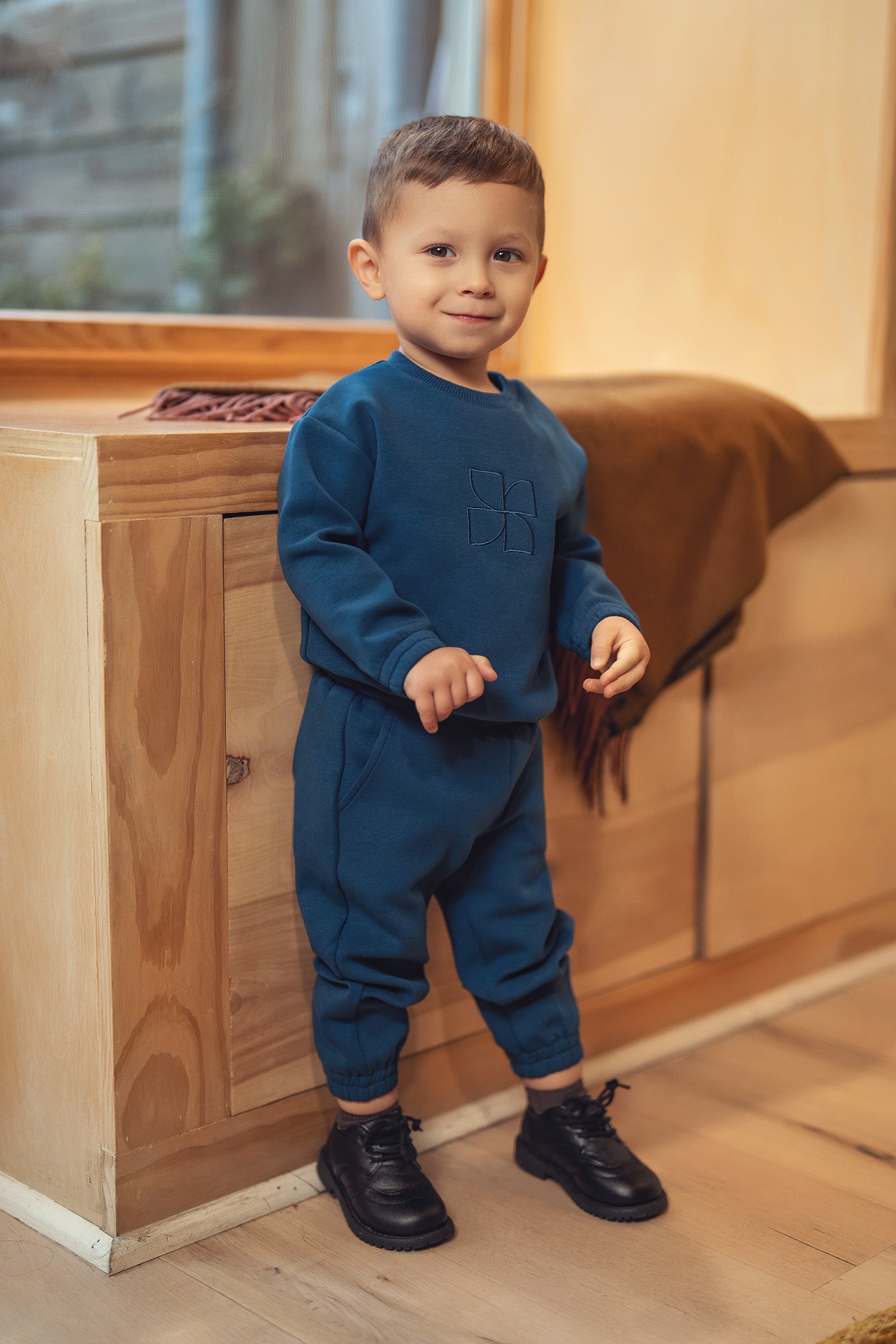 Embroidered Fan Toddler Sweat Set