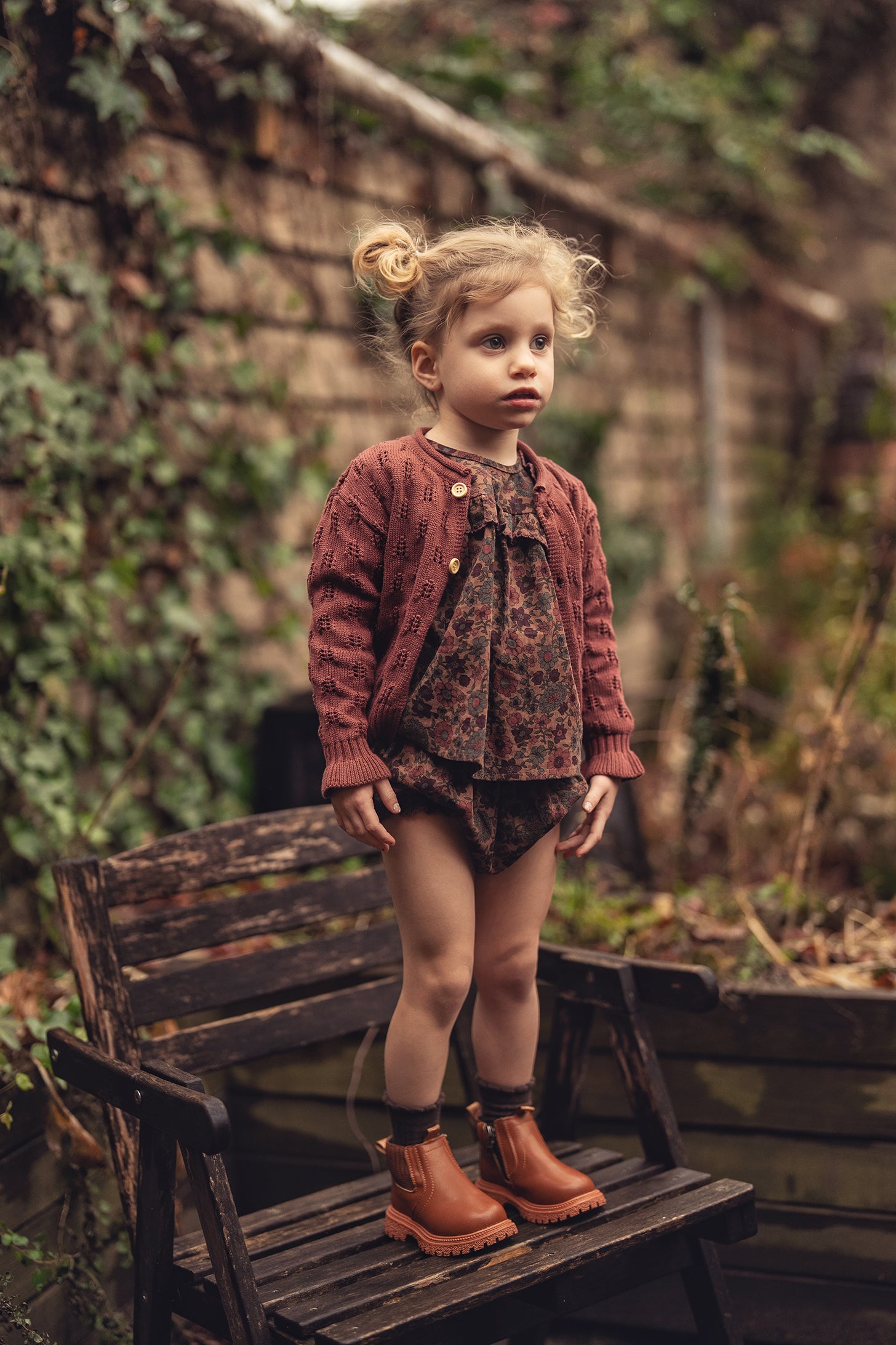 Girls Knit Openwork Cardigan