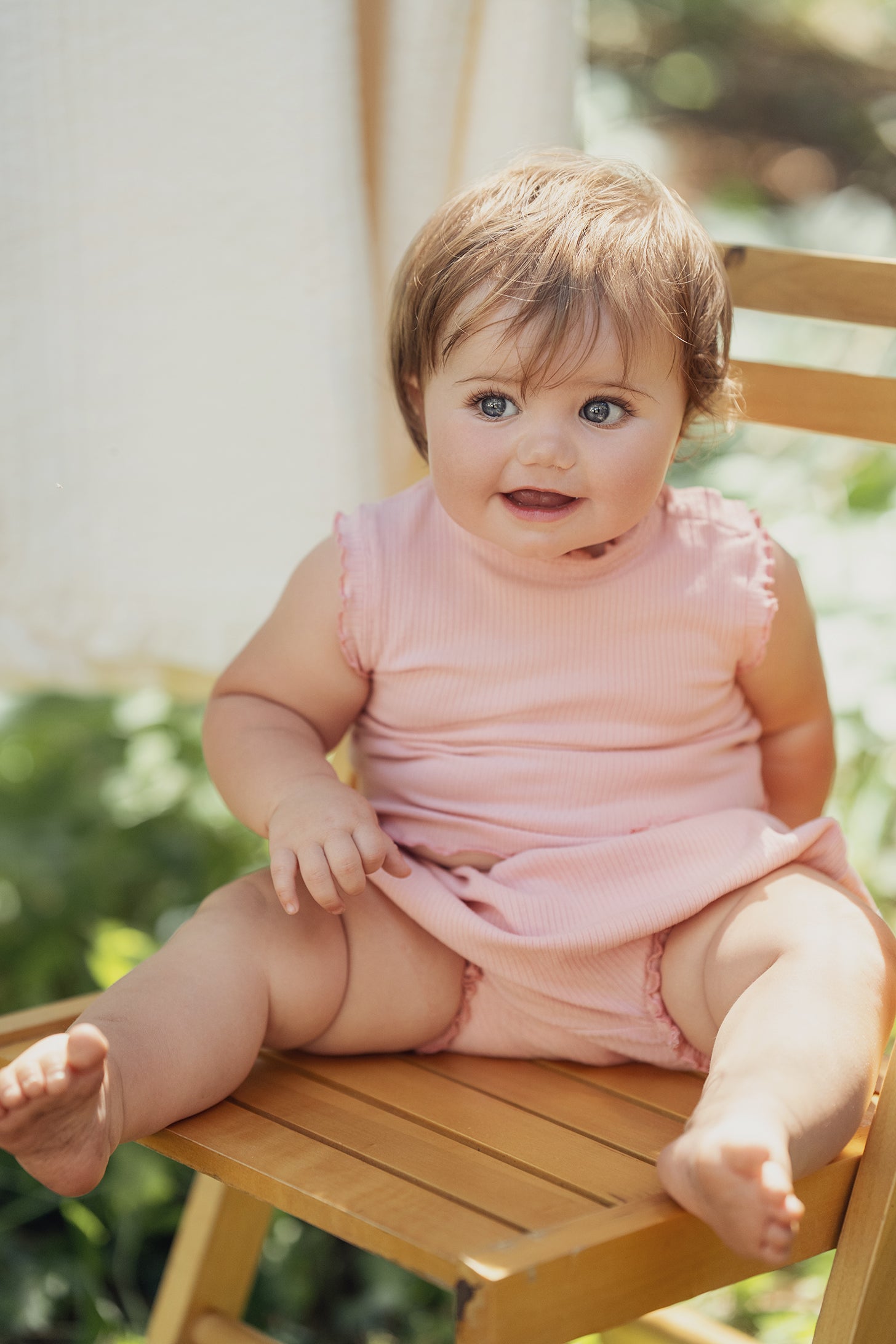 Scalloped Edge Ribbed Baby Set