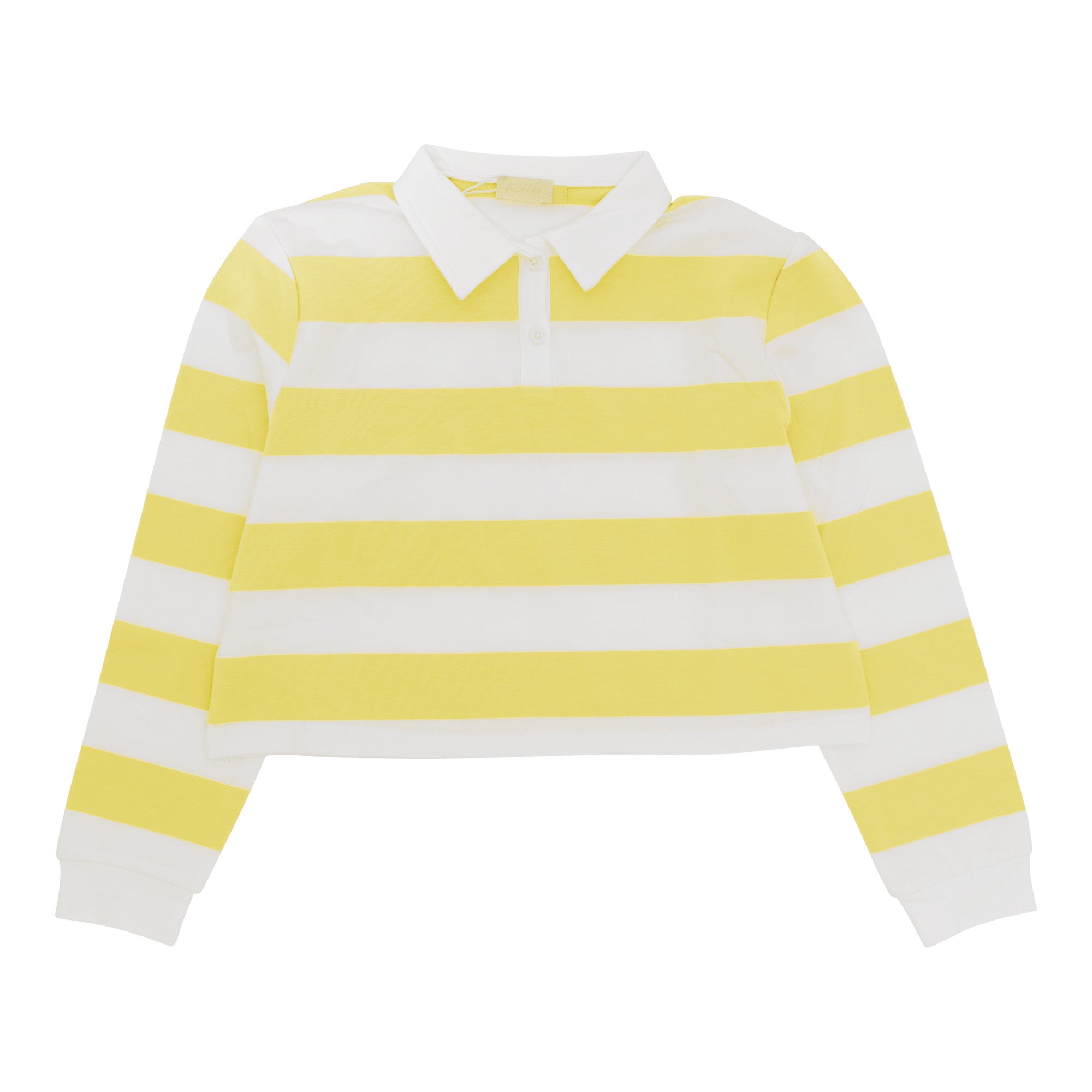 Striped Cropped Collared Tee