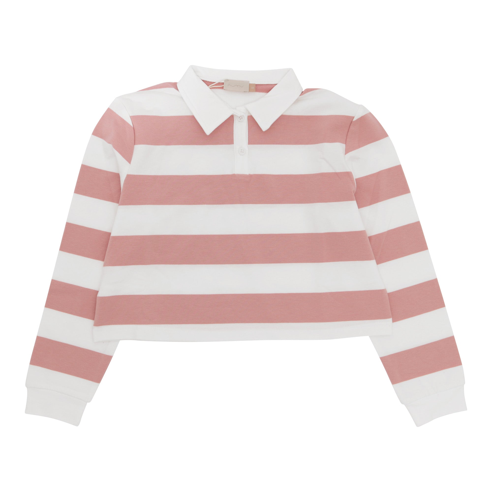 Striped Cropped Collared Tee