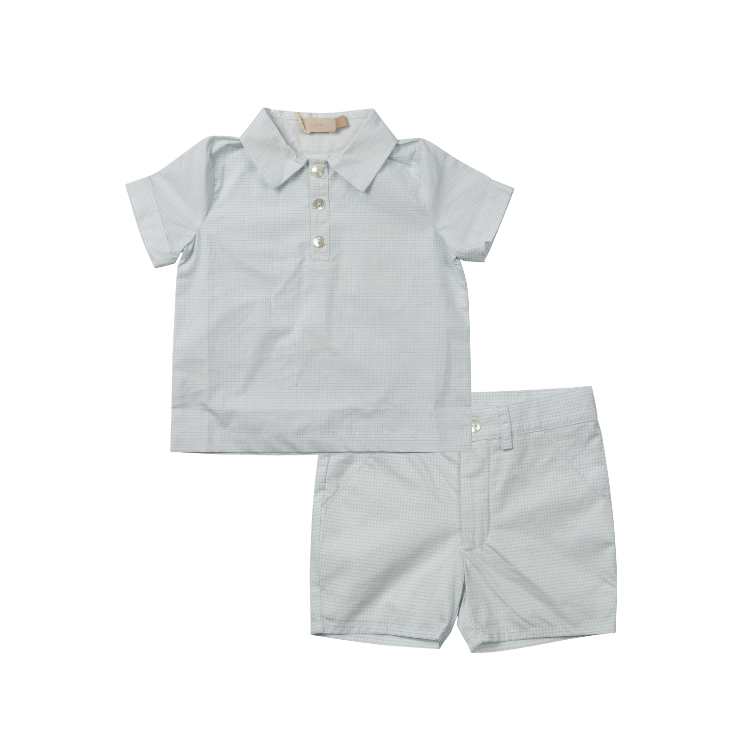 Micro Checked Shirt and Pants Set