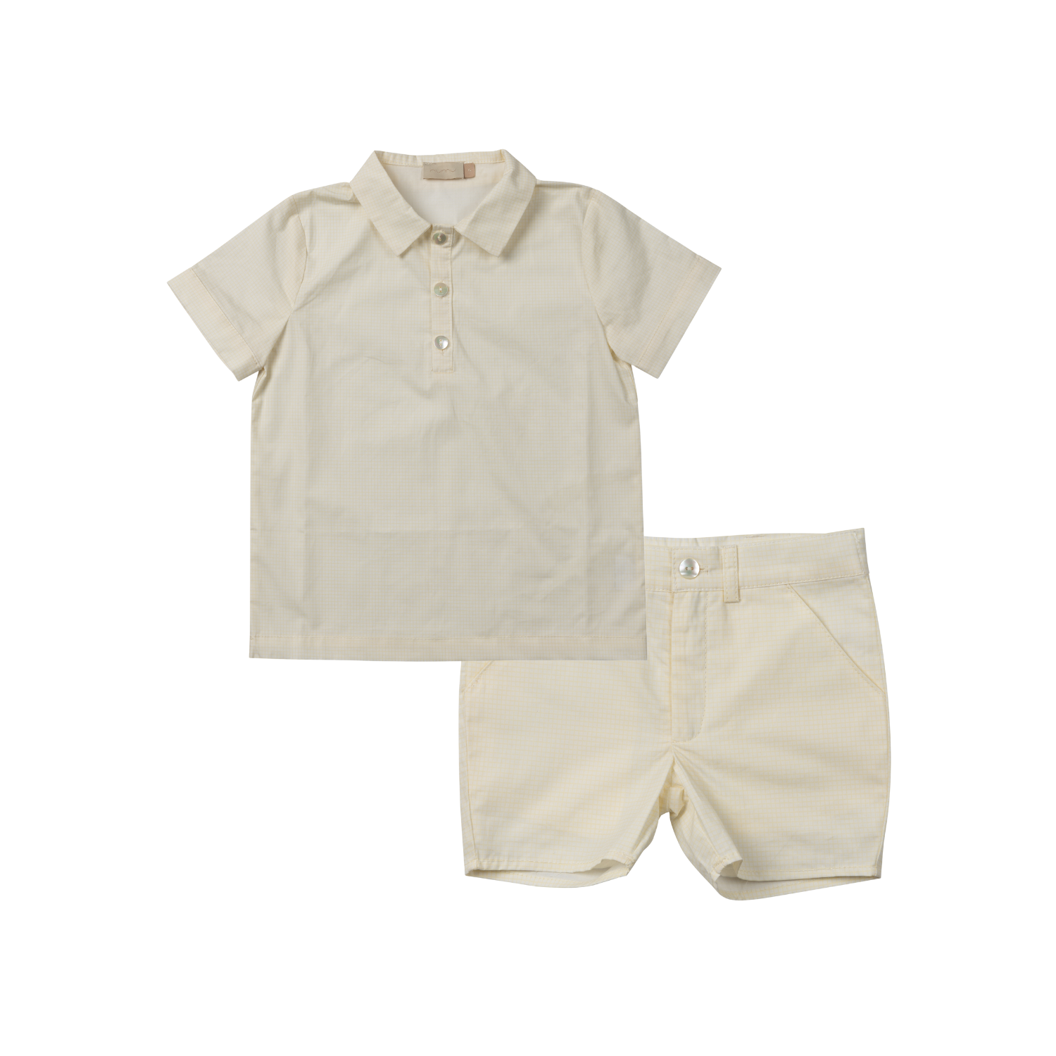 Micro Checked Shirt and Pants Set