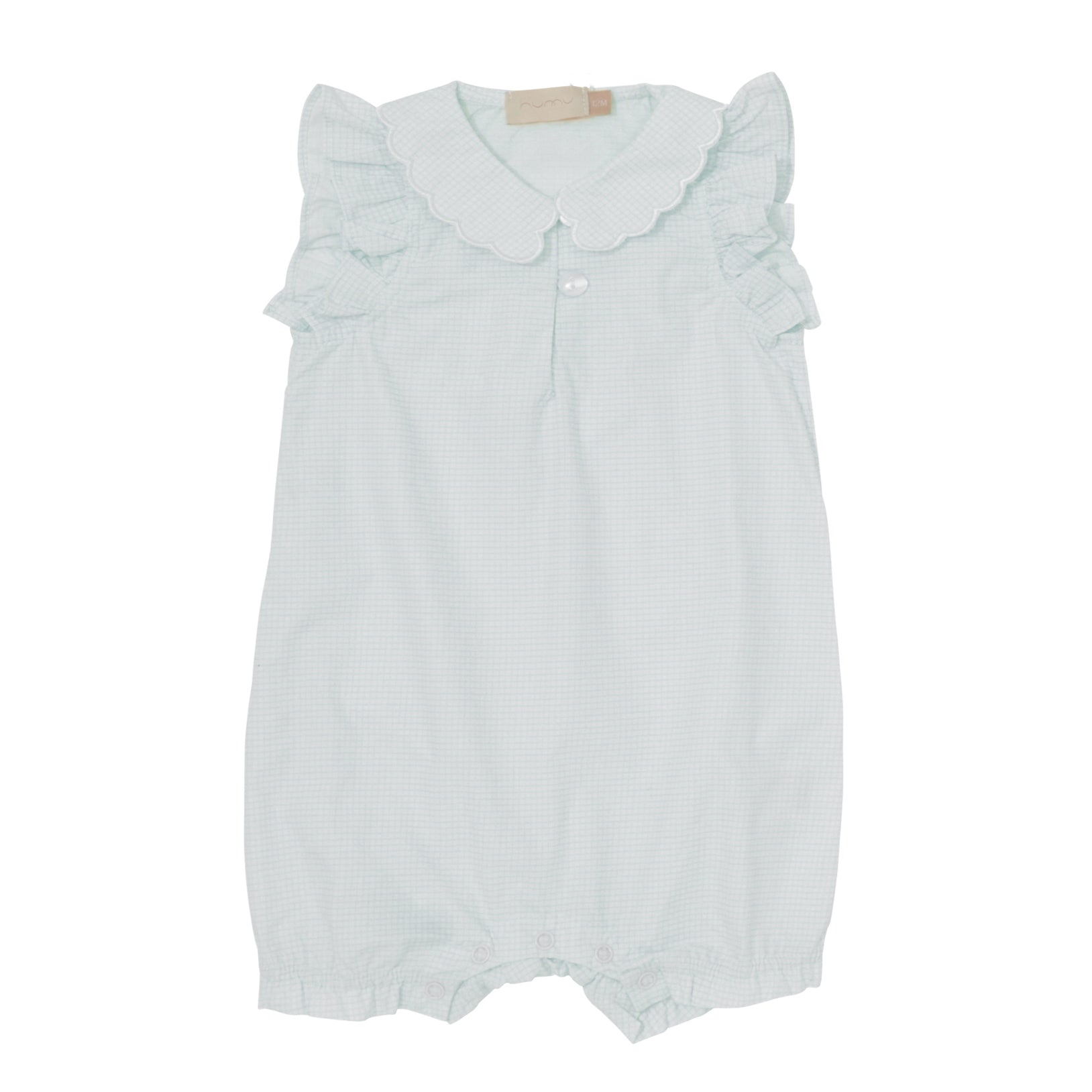 Micro Checked Baby Girl Romper