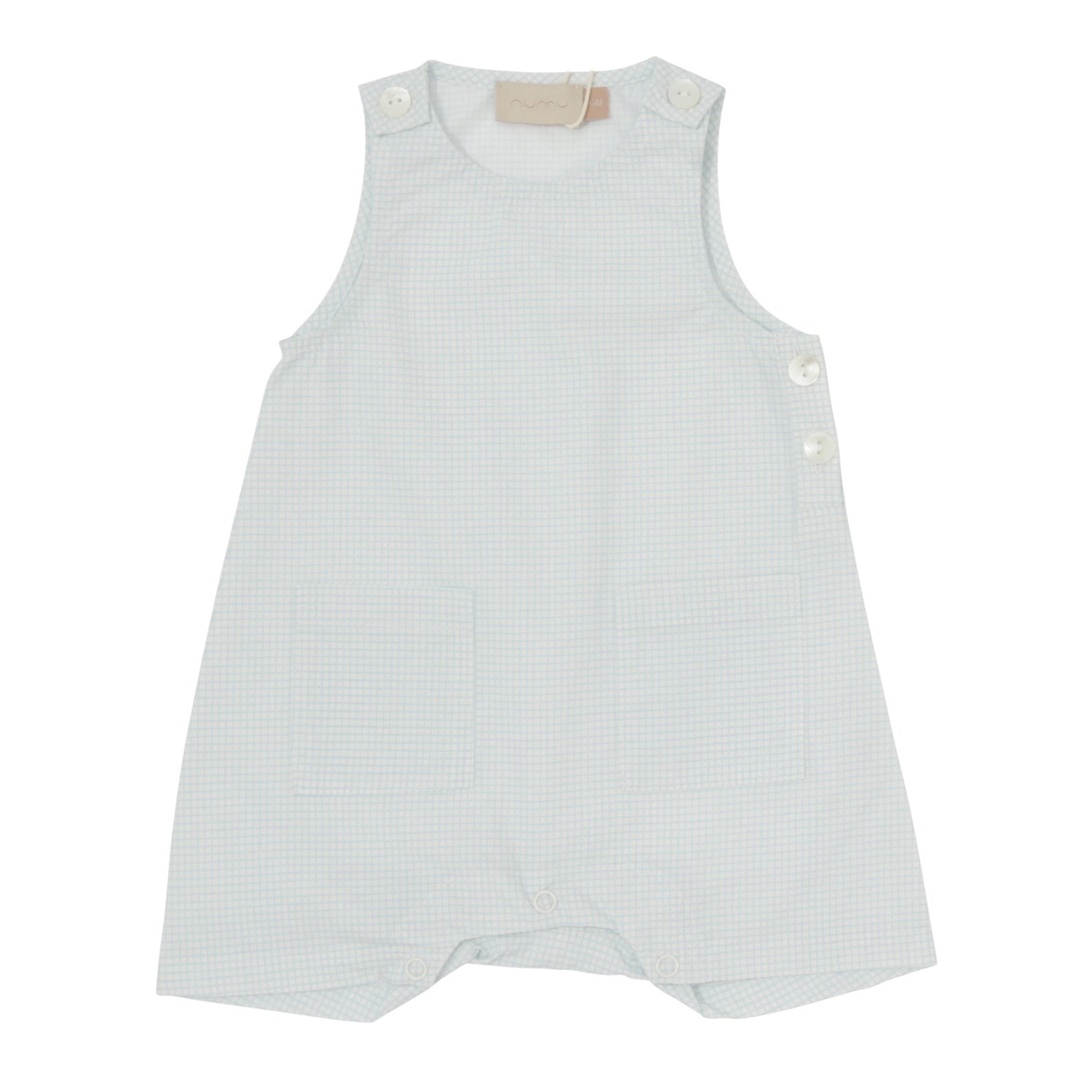 Micro Checked Baby Boy Romper