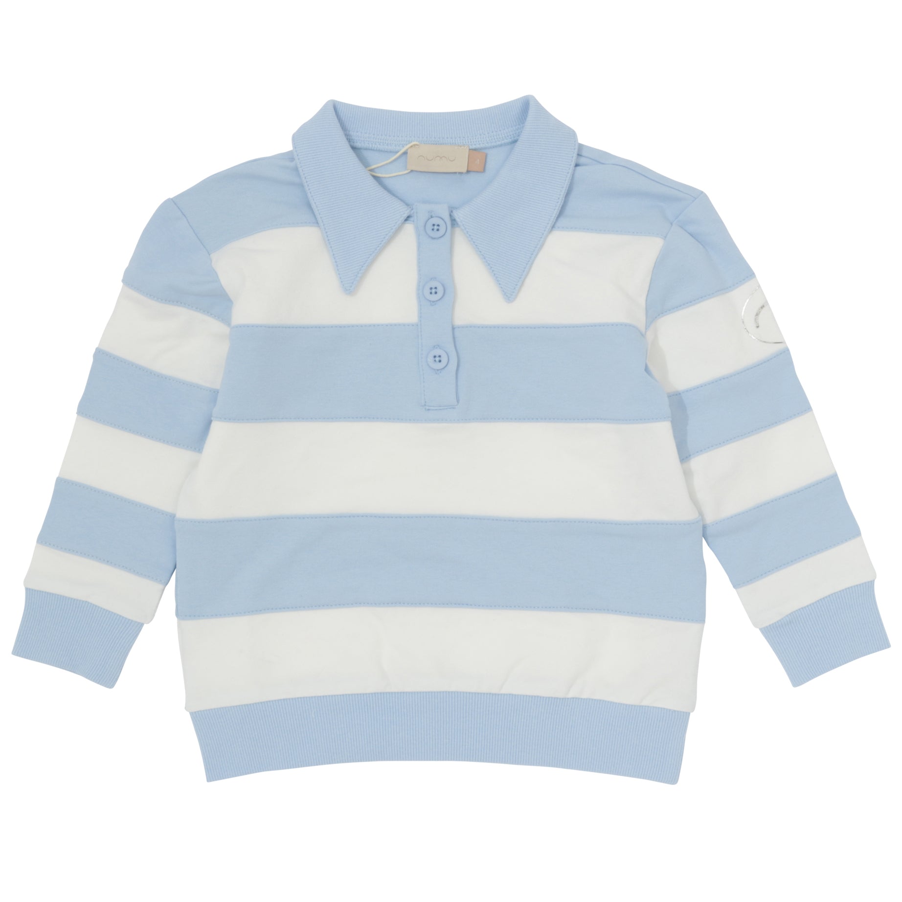 Boys Striped Collar Sweatshirt