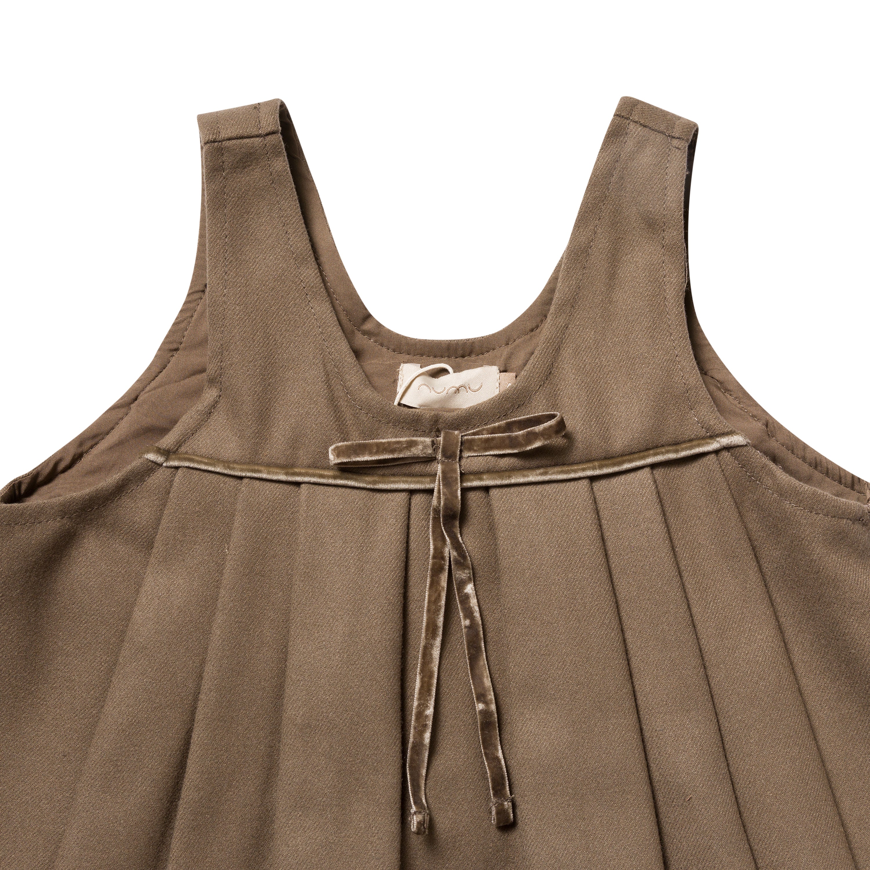 Wool Pleated Swing Dress