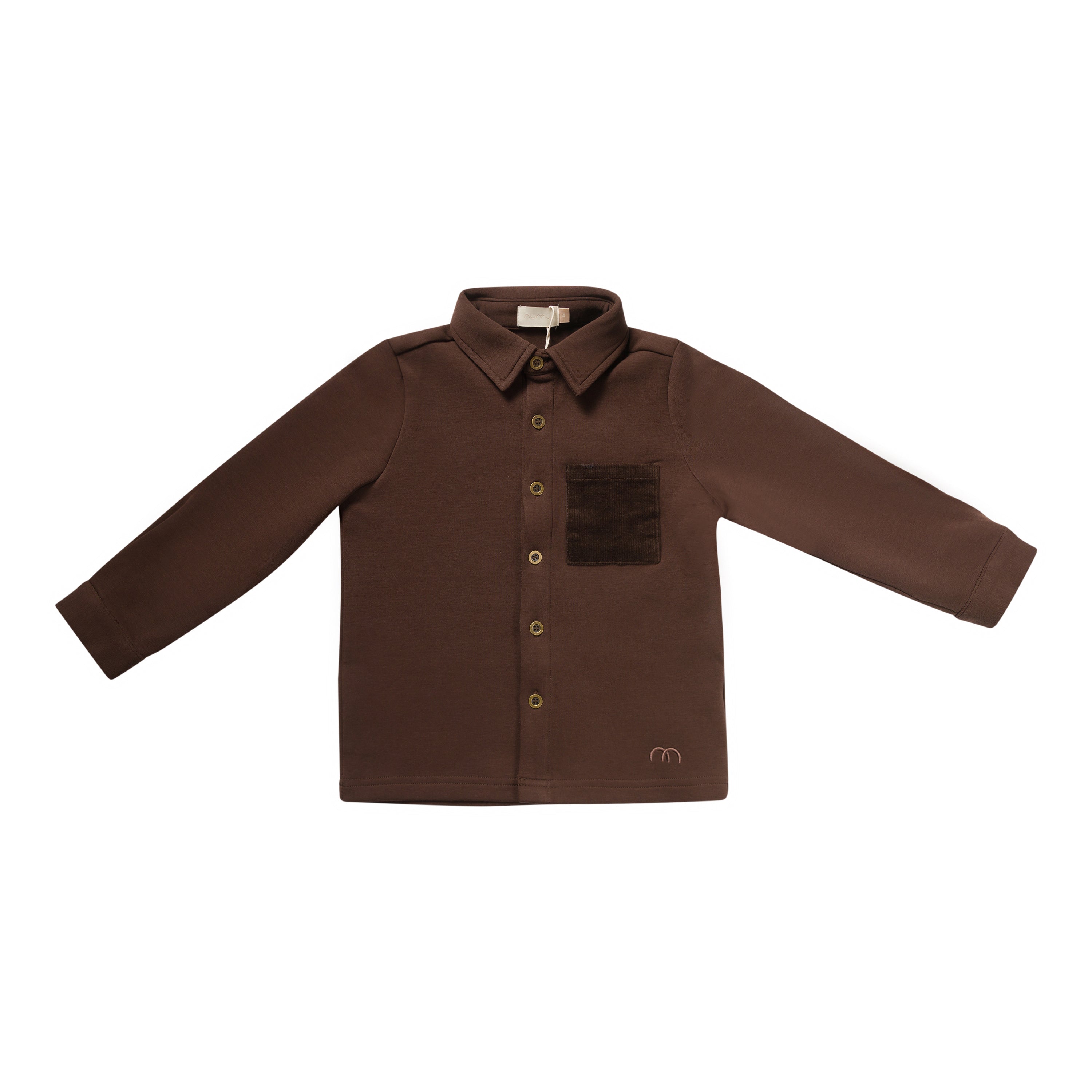Washed Corduroy Pocket Stretch Shirt